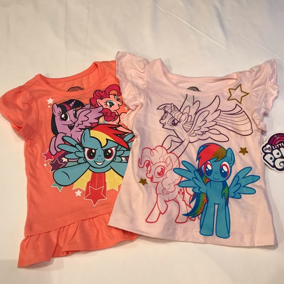 MY LITTLE PONY Two Short Sleeve Tees NWT - Picture 1 of 4